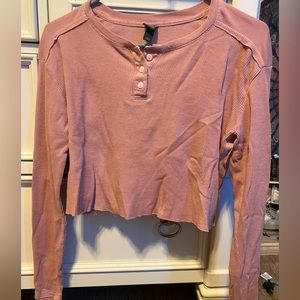 long sleeve crop top